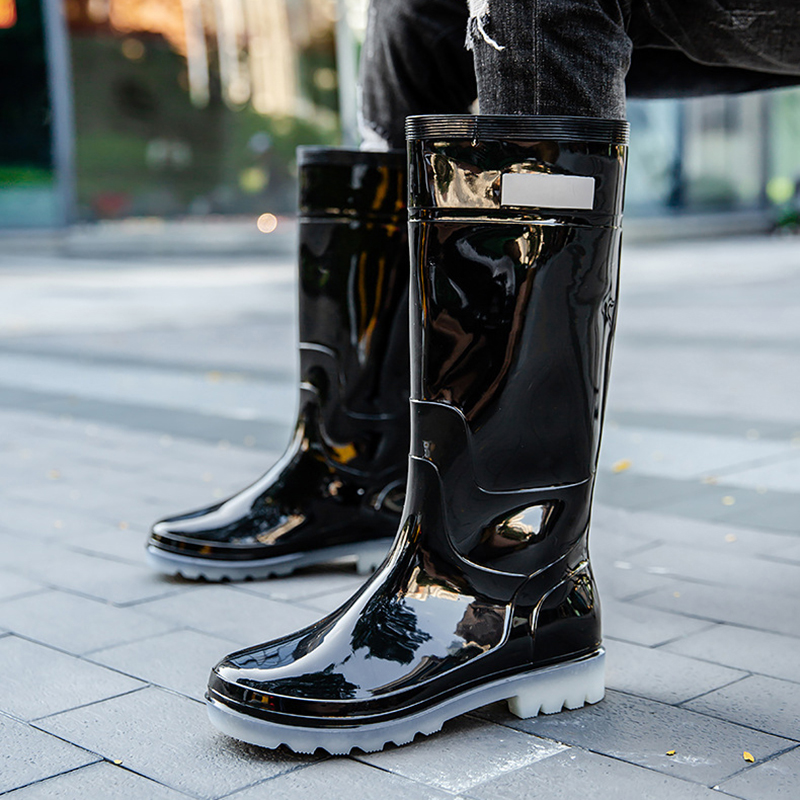 New Men Rain Boots High Rain B - Fishing Boots บทวิจารณ์และราคา