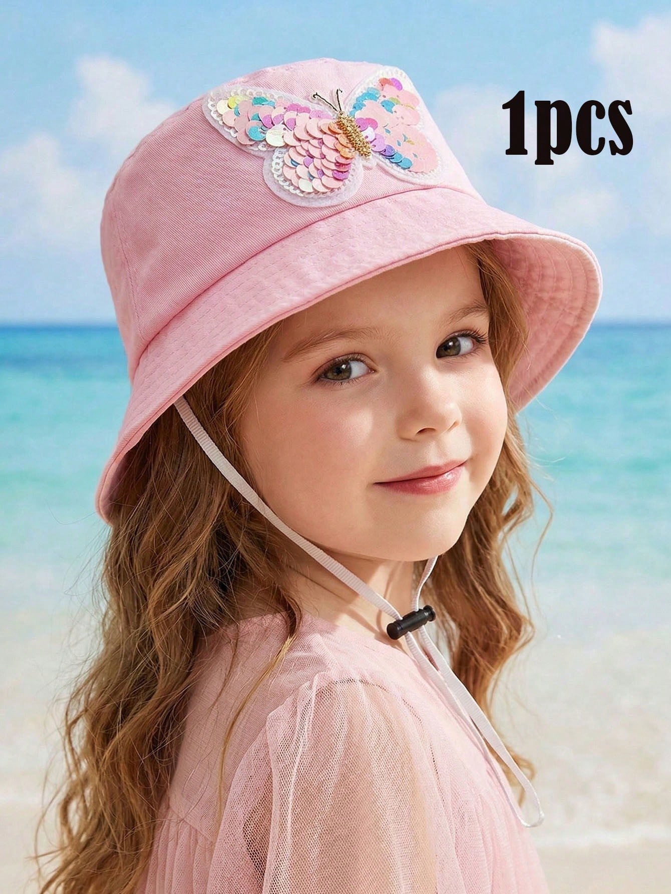 1pcs 3-8Y Girls Sequined Butte - Fishing Hat บทวิจารณ์และราคา