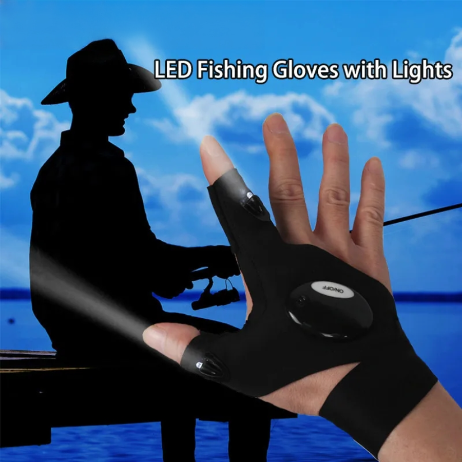 LED Half Finger Glove for Men  - Fishing Gloves บทวิจารณ์และราคา