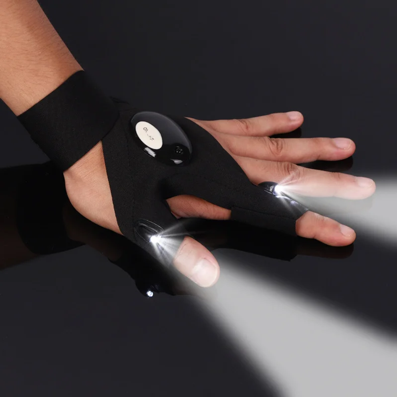 LED Half Finger Glove for Men  - Fishing Gloves บทวิจารณ์และราคา
