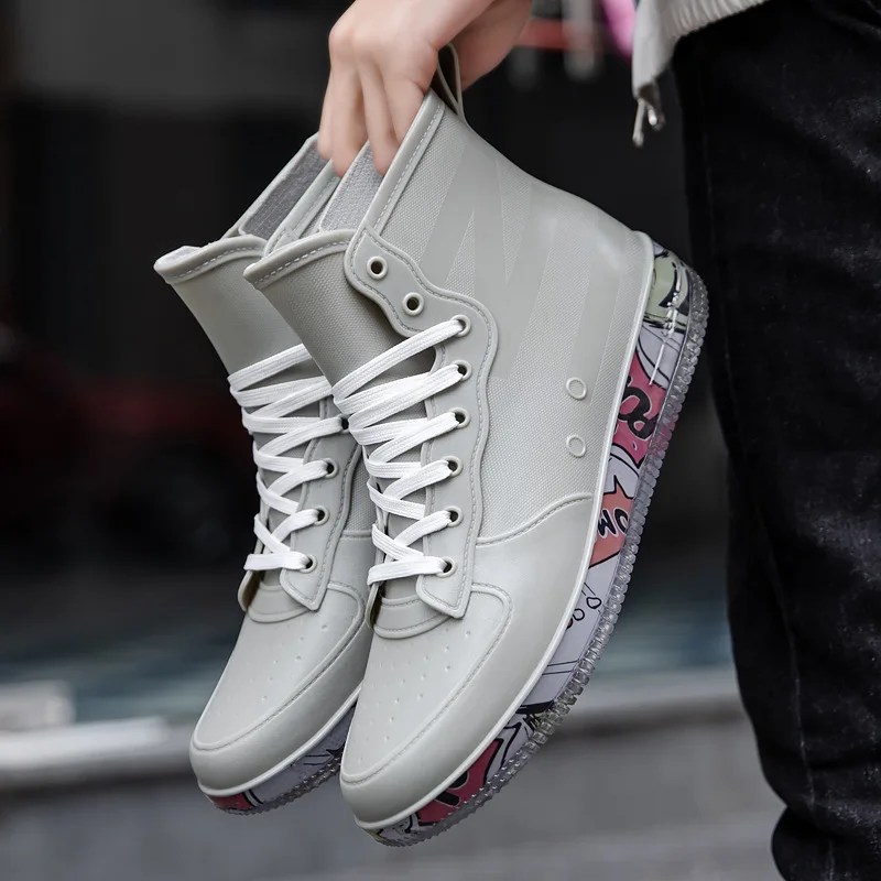 Men Rain Boots Fashion Trendy  - Fishing Boots บทวิจารณ์และราคา