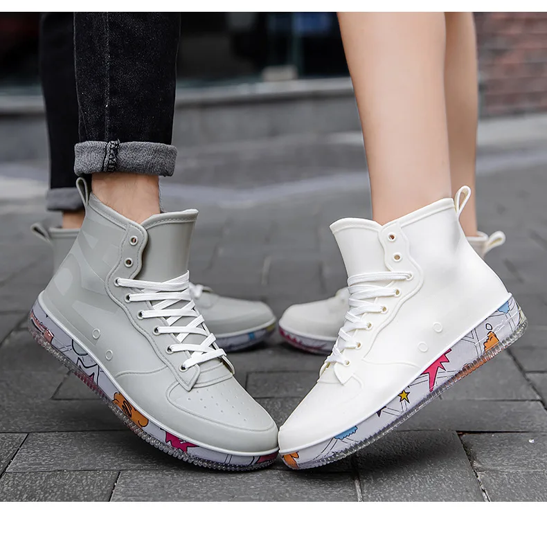 Men Rain Boots Fashion Trendy  - Fishing Boots บทวิจารณ์และราคา