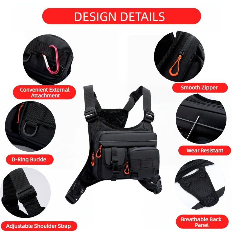 Men's Tactical Chest Bag, Runn - Fishing Vest บทวิจารณ์และราคา