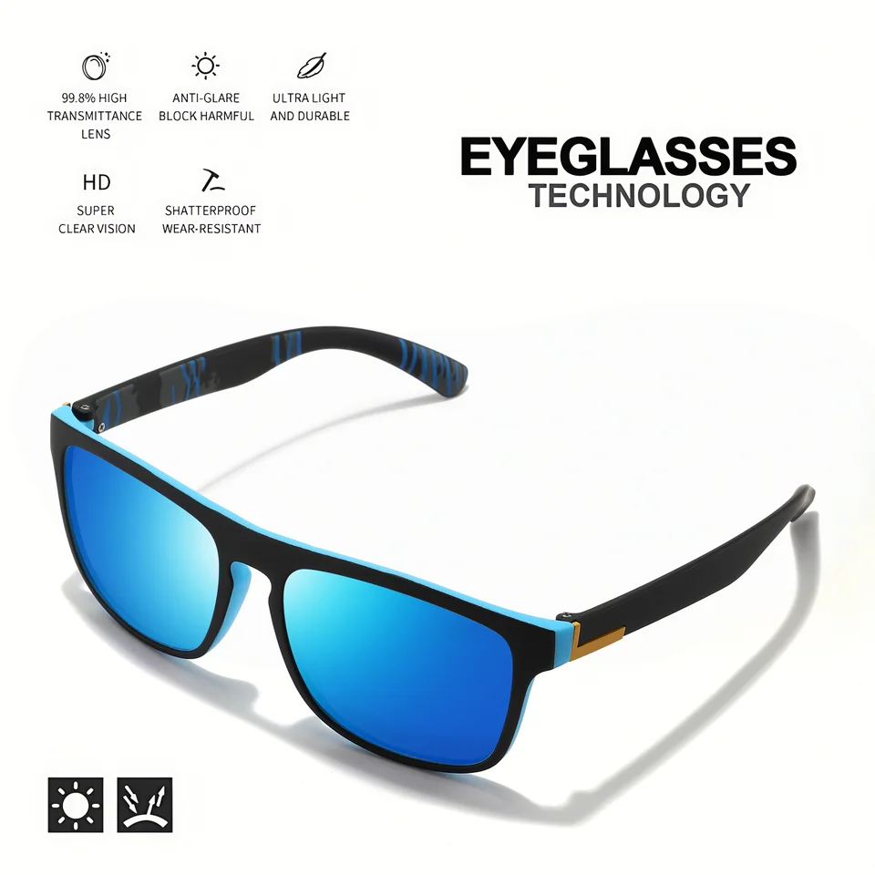 1-4PCS Men Classical Square Po - Fishing Sunglasses Polarized บทวิจารณ์และราคา