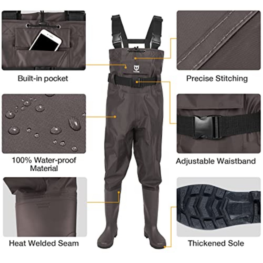 Bootfoot Chest Wader, 2-Ply Ny - Fishing Waders บทวิจารณ์และราคา