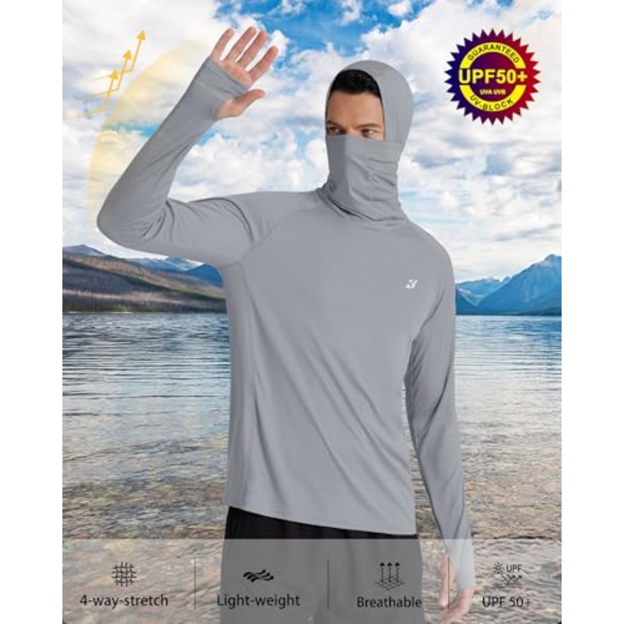 Roadbox UPF 50+ Men's Hooded F - Fishing Mask Sun Protection บทวิจารณ์และราคา