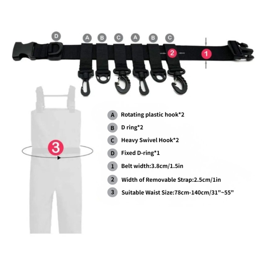 1Pcs Adjustable Wading Belts F - Fishing Belt บทวิจารณ์และราคา