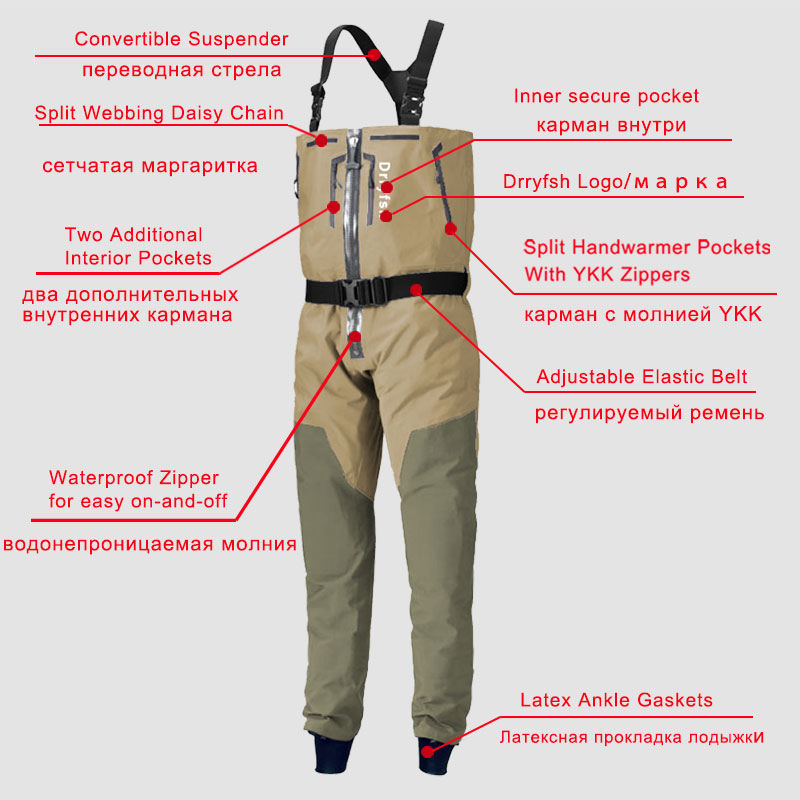 Zippered Waterproof Wader With - Fishing Waders บทวิจารณ์และราคา