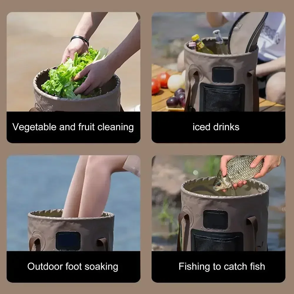 25L Portable Foldable Bucket B - Fishing Bag Waterproof บทวิจารณ์และราคา