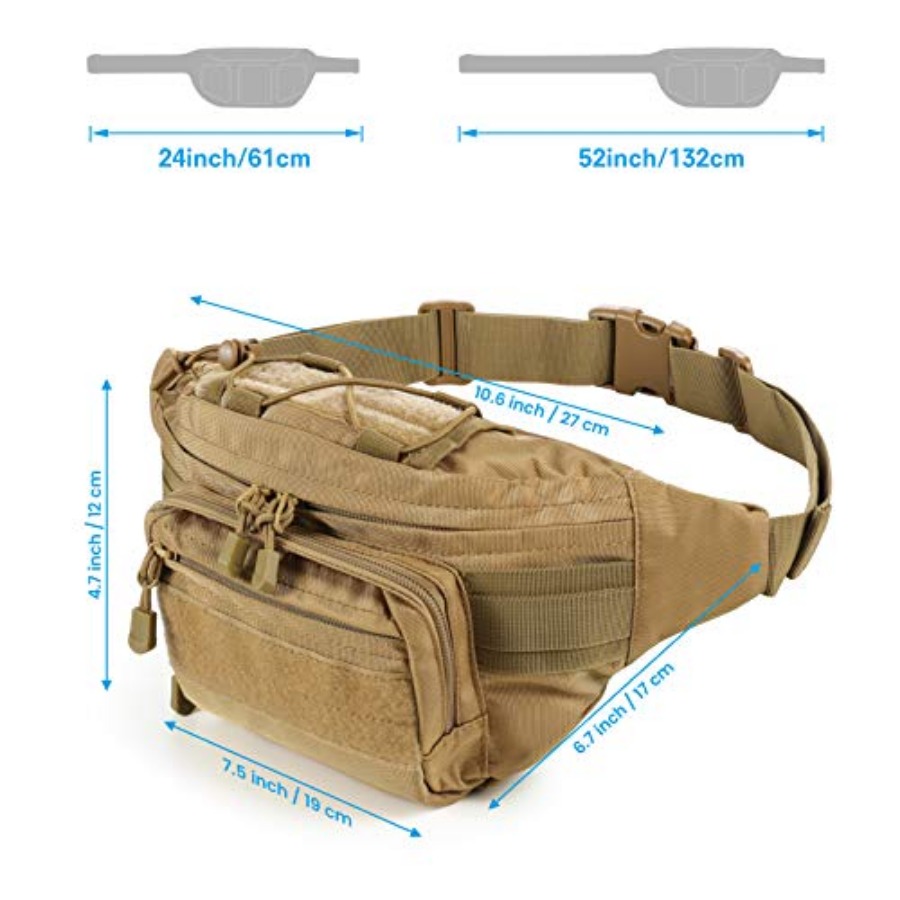 Tactical Fanny Pack, Military  - Fishing Belt บทวิจารณ์และราคา