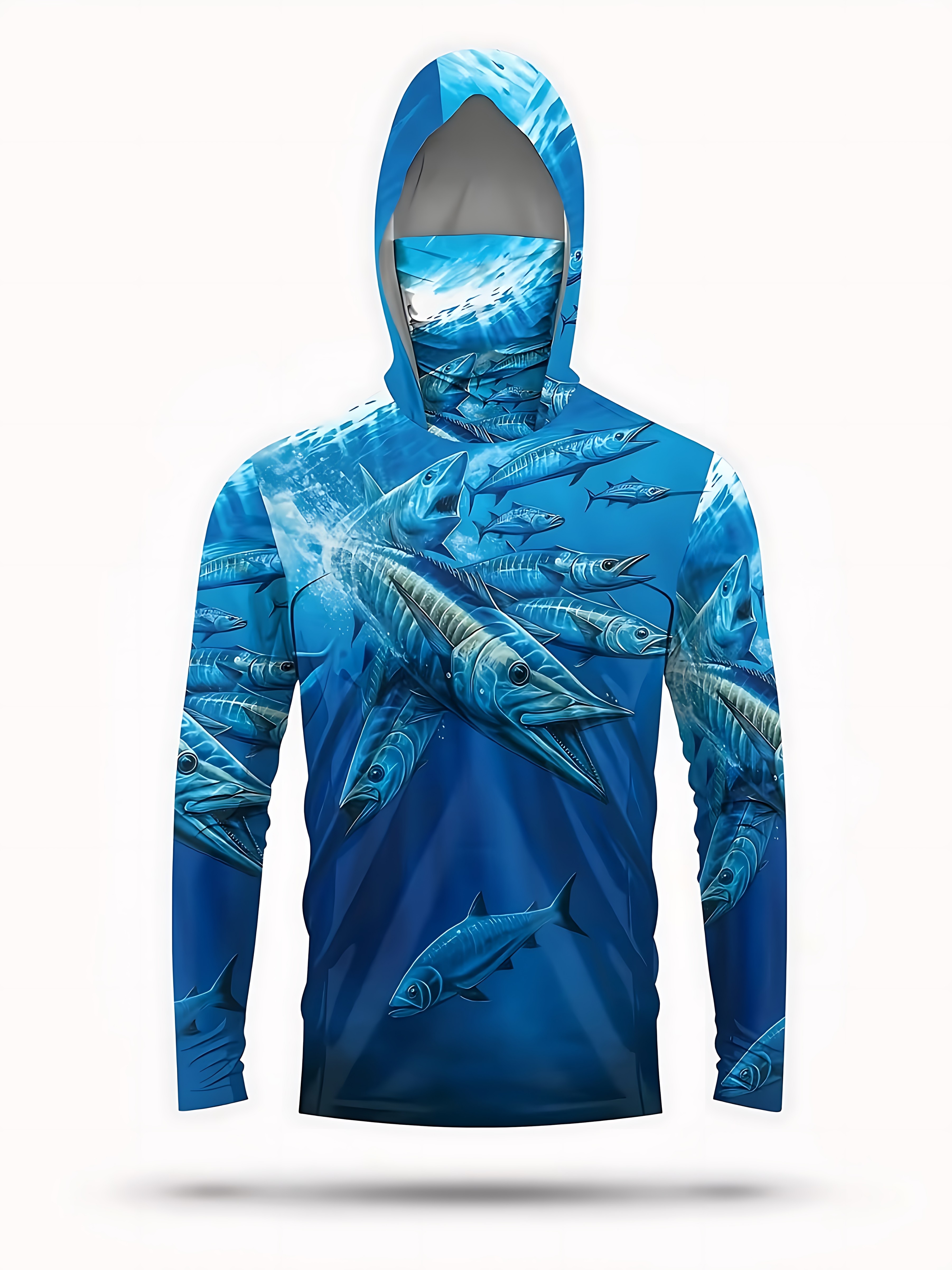 Fishing Shirt Hooded Men Fishi - Fishing Mask Sun Protection บทวิจารณ์และราคา