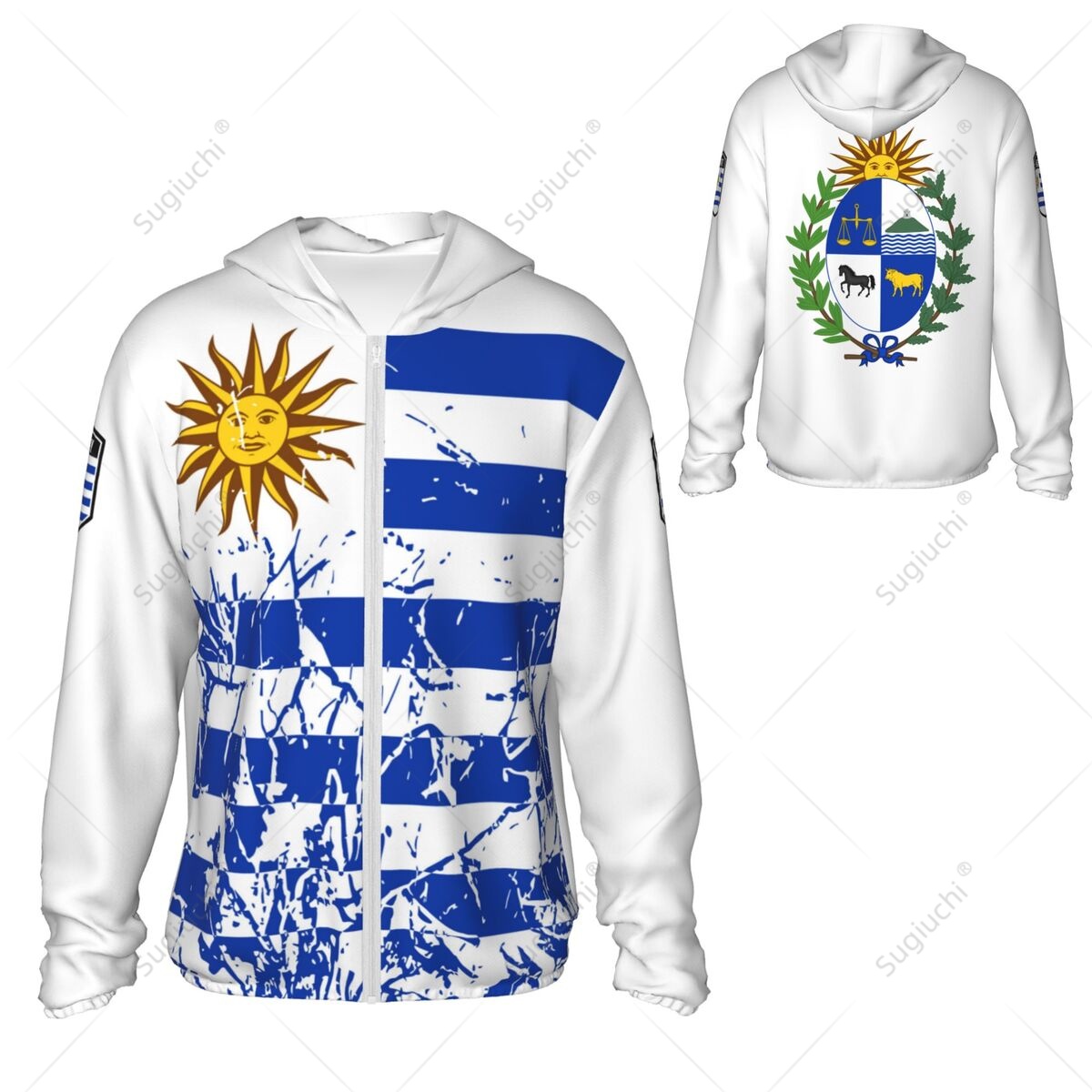 Uruguay Flag Sun Protection Ho - Fishing Hoodie บทวิจารณ์และราคา
