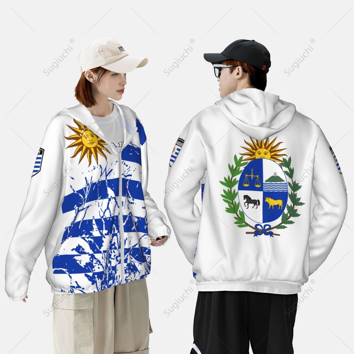 Uruguay Flag Sun Protection Ho - Fishing Hoodie บทวิจารณ์และราคา
