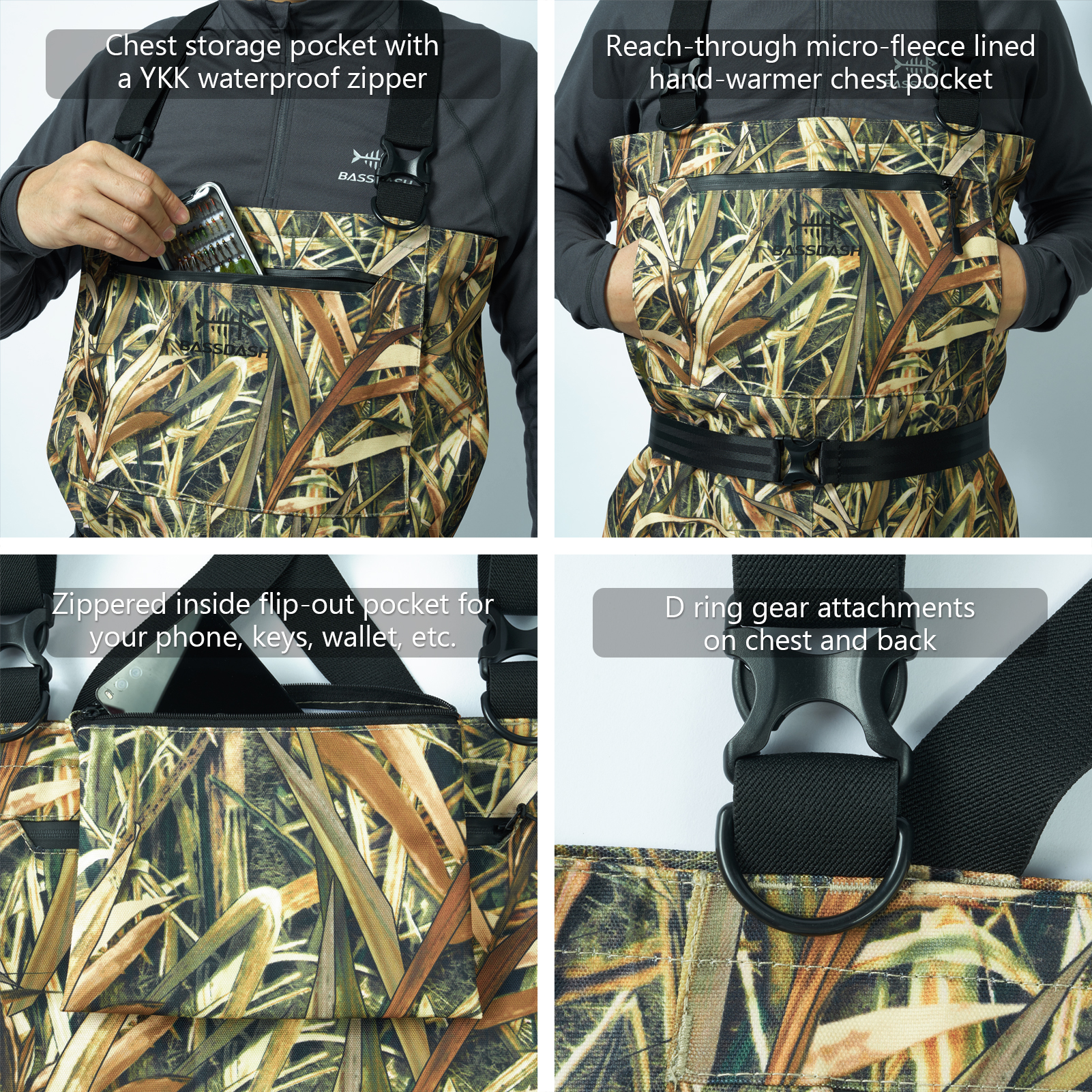 BASSDASH Men Women Boot Foot W - Fishing Waders บทวิจารณ์และราคา