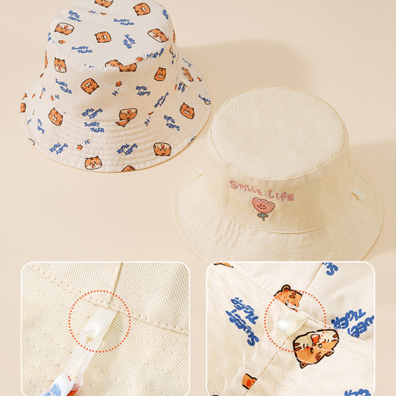 Letter Embroidered Baby Bucket - Fishing Hat บทวิจารณ์และราคา