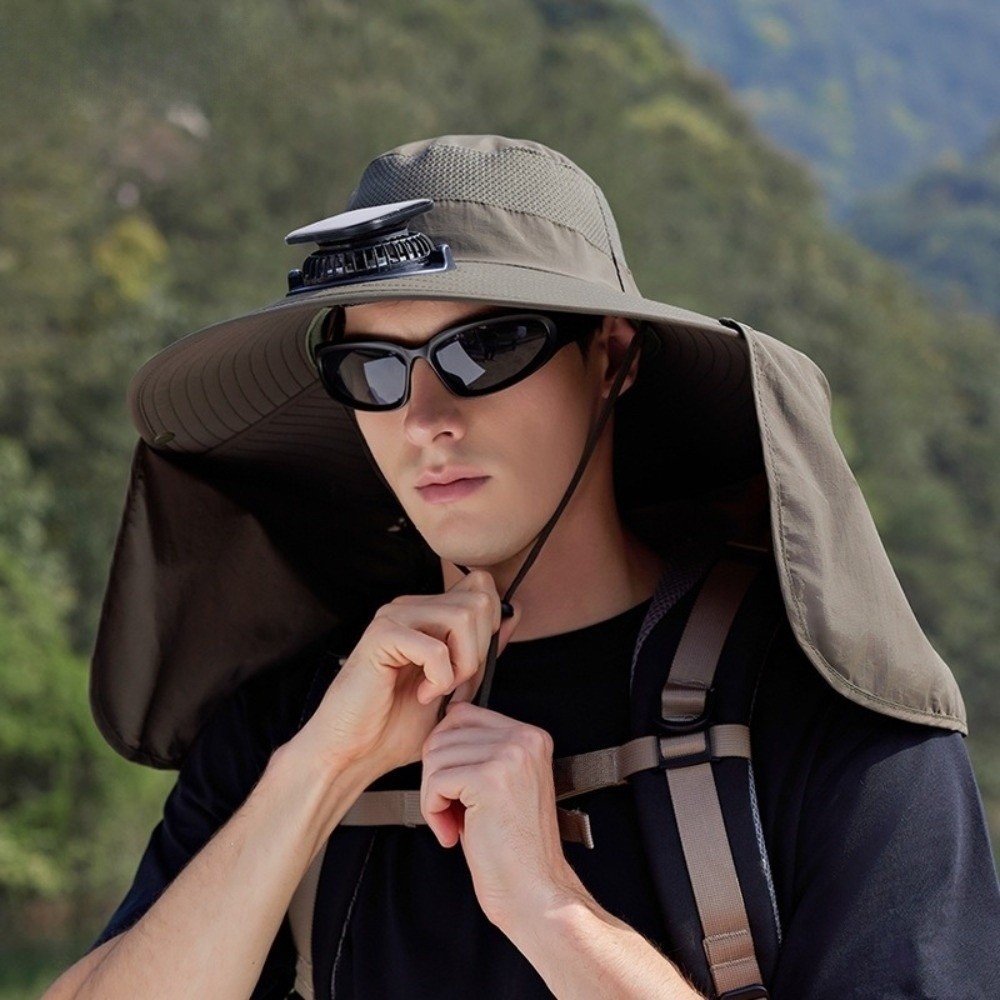 New UPF50+ Solar Fan Hat with  - Fishing Hat บทวิจารณ์และราคา