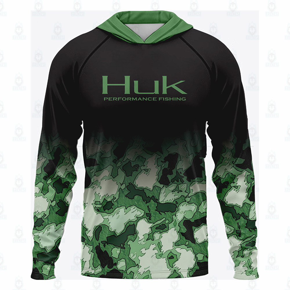 Huk Fishing Shirt UPF 50 Hoode - Fishing Hoodie บทวิจารณ์และราคา
