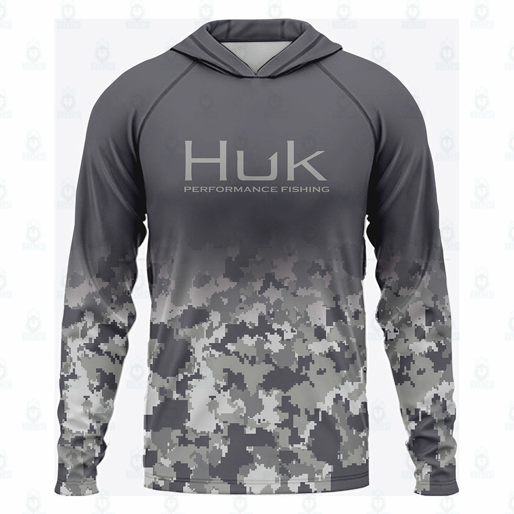 Huk Fishing Shirt UPF 50 Hoode - Fishing Hoodie บทวิจารณ์และราคา