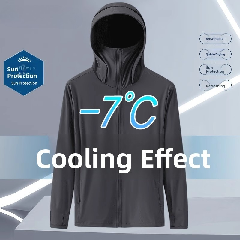 Summer Ice Silk Thin Hooded UV - Fishing Hoodie บทวิจารณ์และราคา