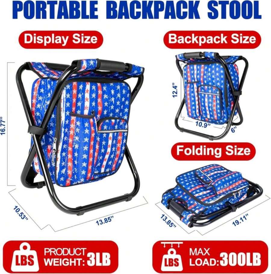 Portable Backpack Stool Foldin - Fishing Backpack บทวิจารณ์และราคา