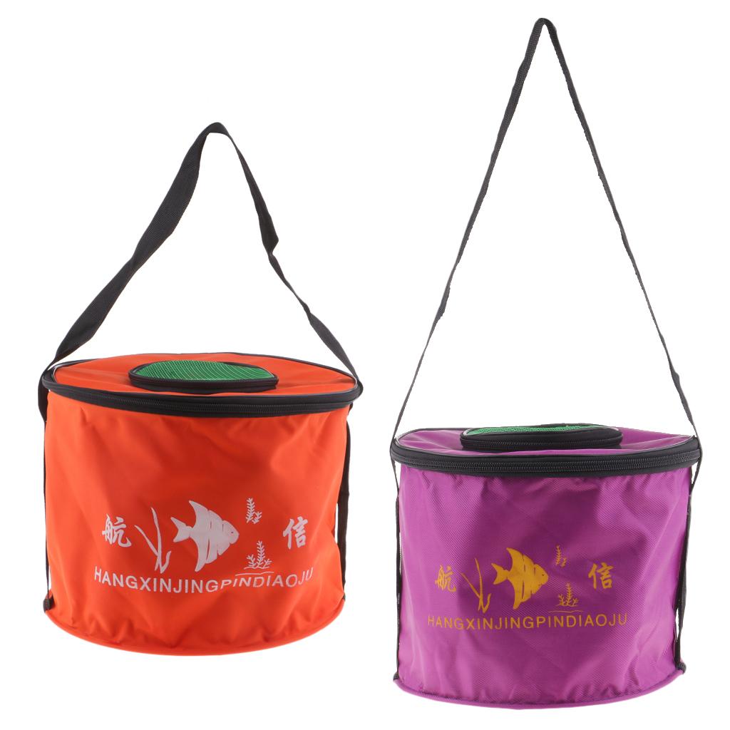 Foldable Fishing Bucket with M - Fishing Bag Waterproof บทวิจารณ์และราคา