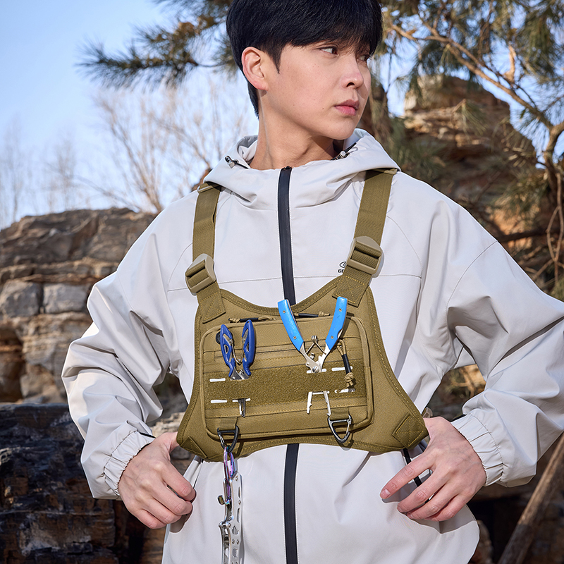 Tactical Front Chest Rig Bag V - Fishing Vest บทวิจารณ์และราคา