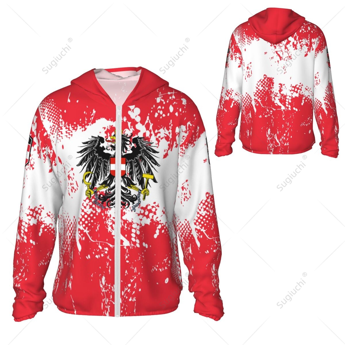 Austria Flag Sun Protection Ho - Fishing Hoodie บทวิจารณ์และราคา