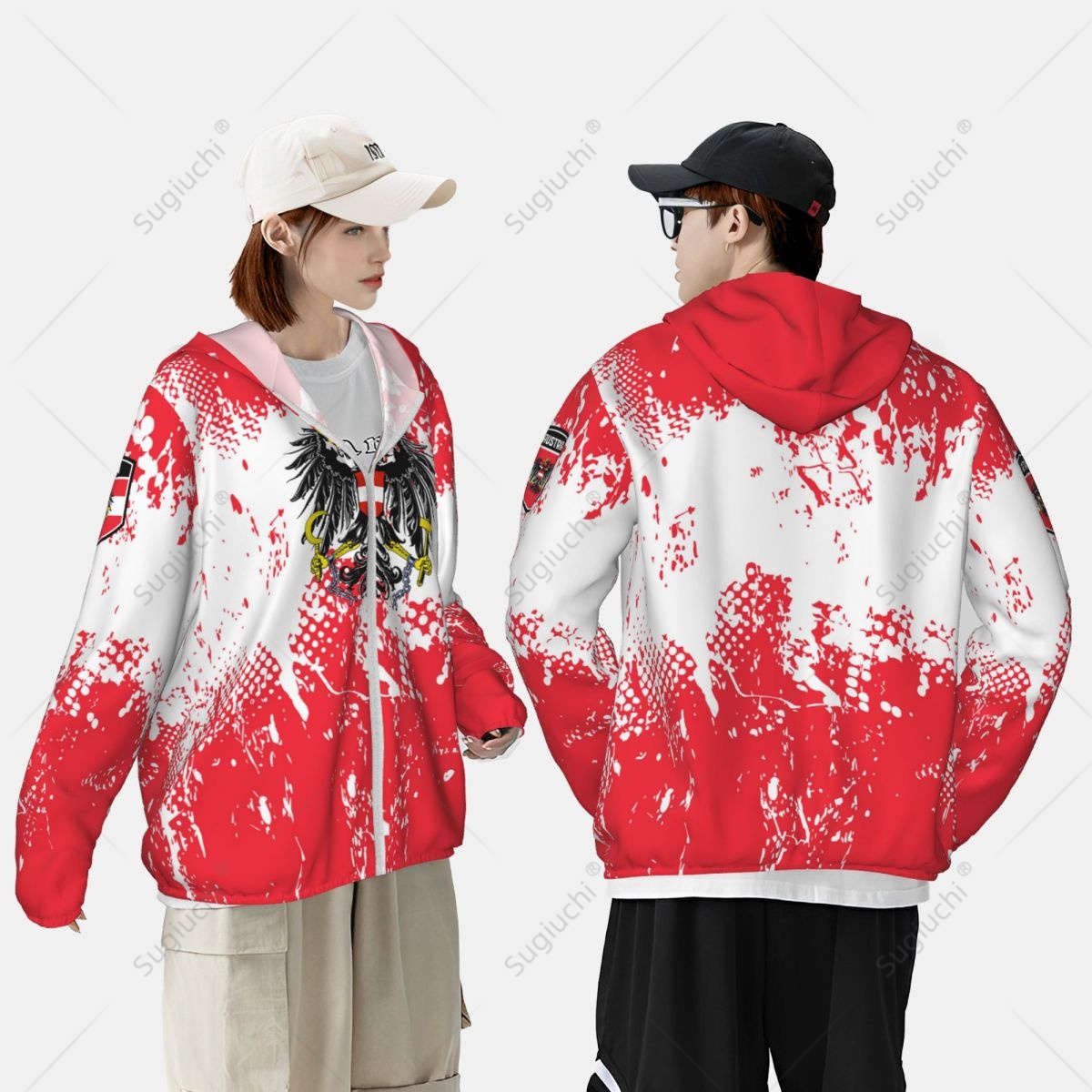 Austria Flag Sun Protection Ho - Fishing Hoodie บทวิจารณ์และราคา
