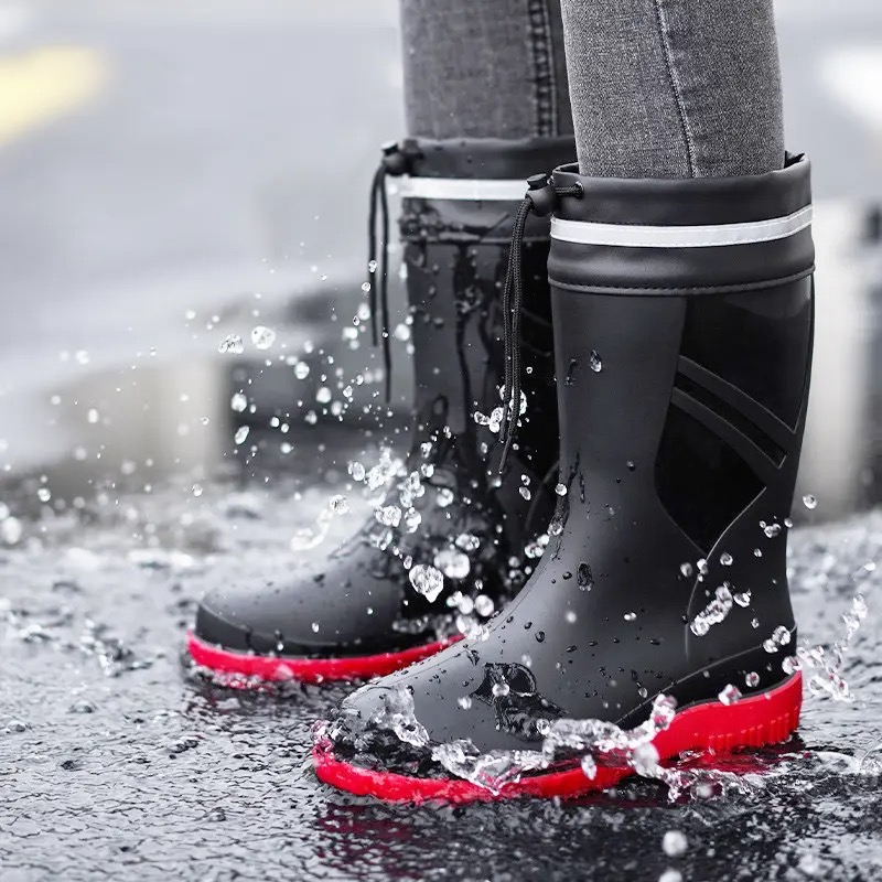 Fashion Men's Medium Tube Rain - Fishing Boots บทวิจารณ์และราคา
