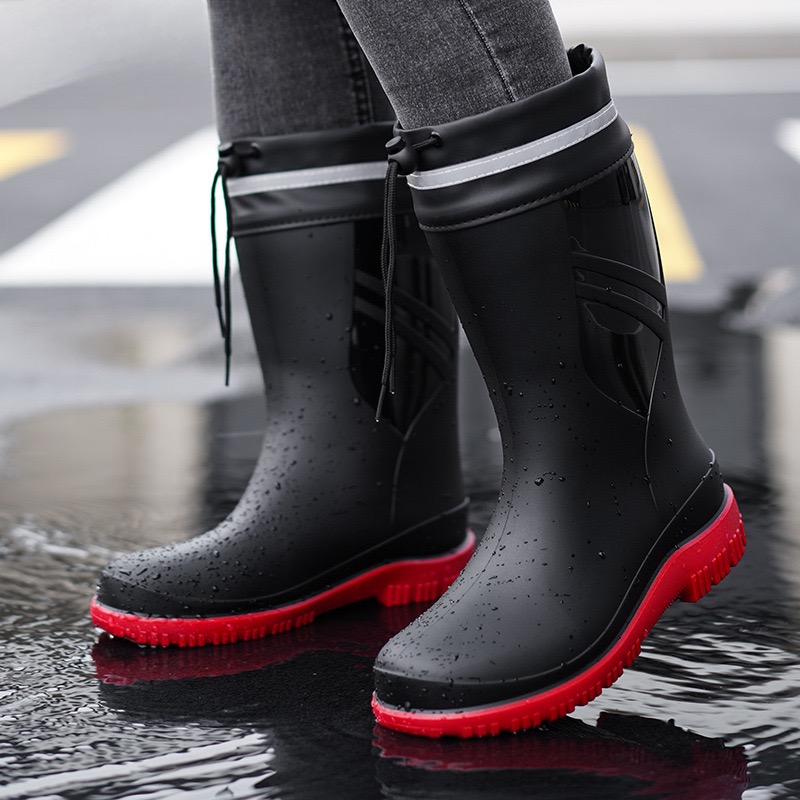 Fashion Men's Medium Tube Rain - Fishing Boots บทวิจารณ์และราคา