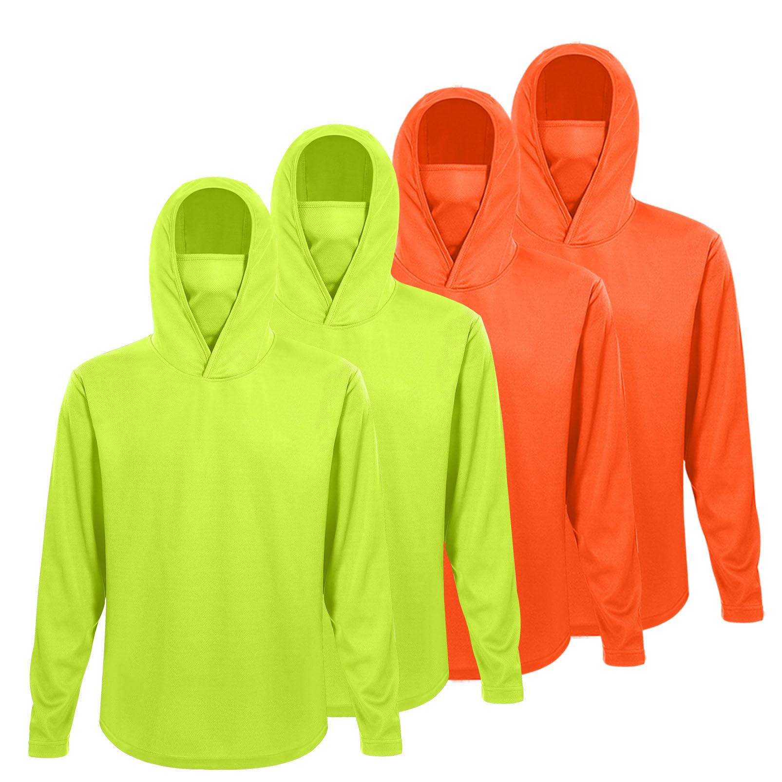 4 Pack Men's Running Hoodie wi - Fishing Mask Sun Protection บทวิจารณ์และราคา