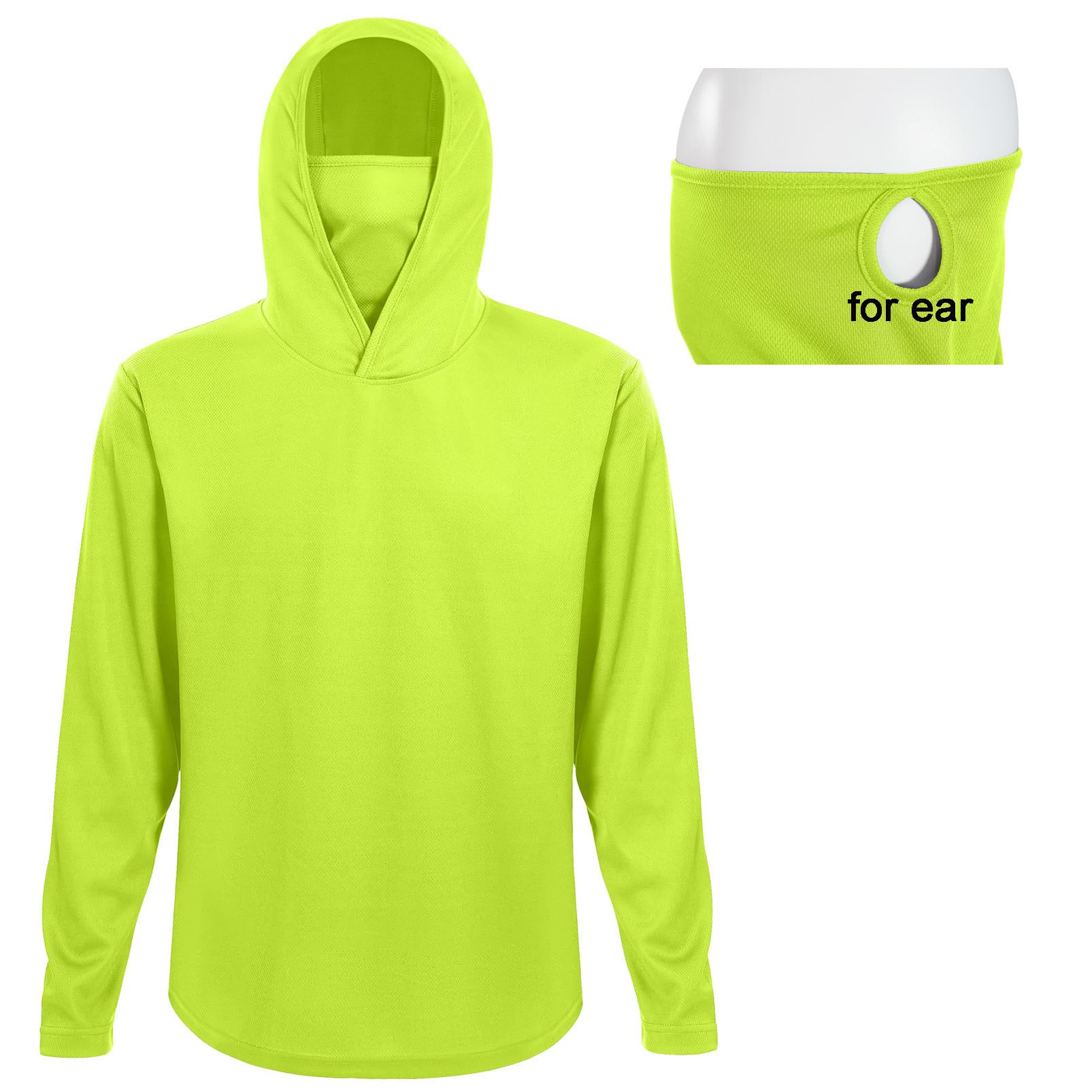 4 Pack Men's Running Hoodie wi - Fishing Mask Sun Protection บทวิจารณ์และราคา