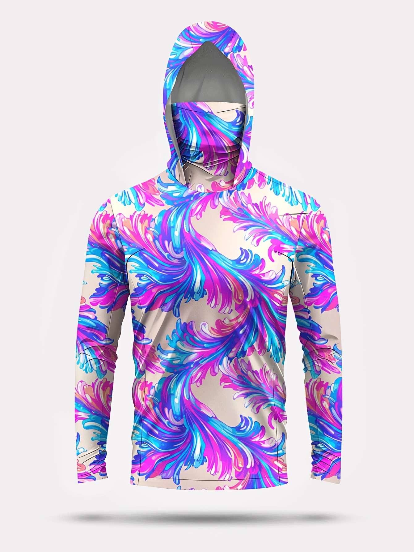 Men Hood Fishing Shirt long sl - Fishing Shirt Uv Protection บทวิจารณ์และราคา