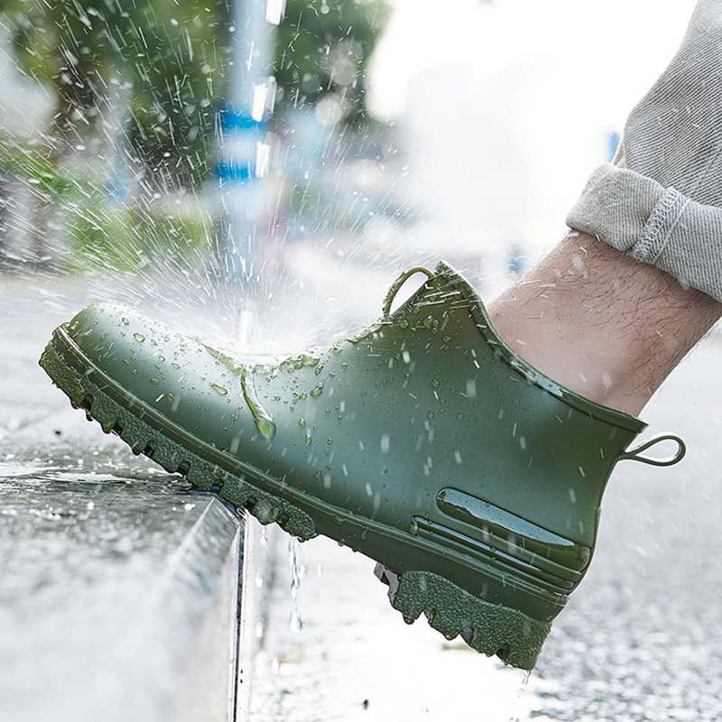 New Fashion Men Rain Boots Pla - Fishing Boots บทวิจารณ์และราคา