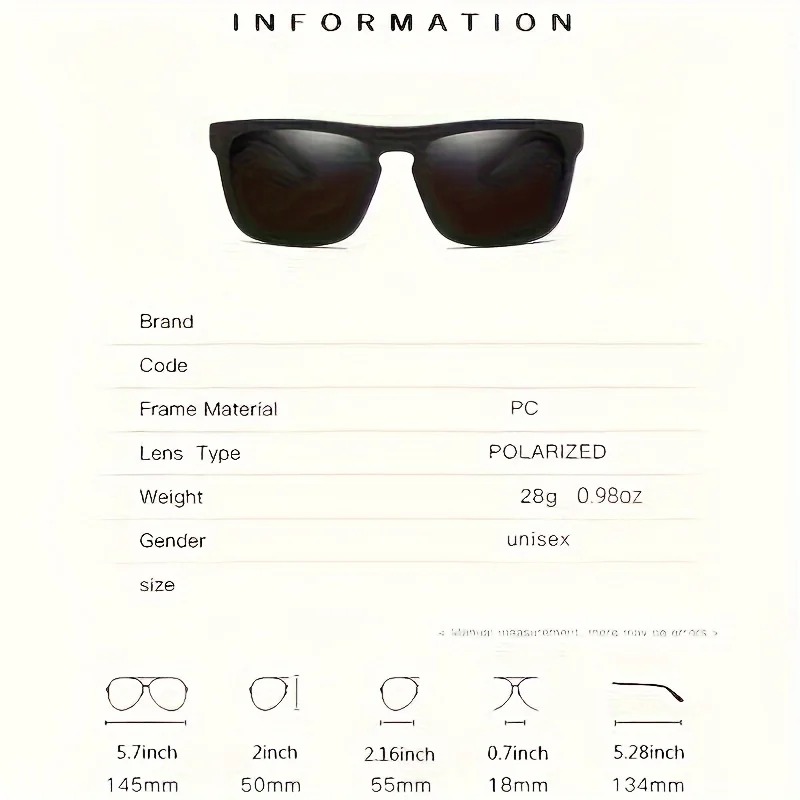 1/2pcs Square Sport Sunglasses - Fishing Sunglasses Polarized บทวิจารณ์และราคา