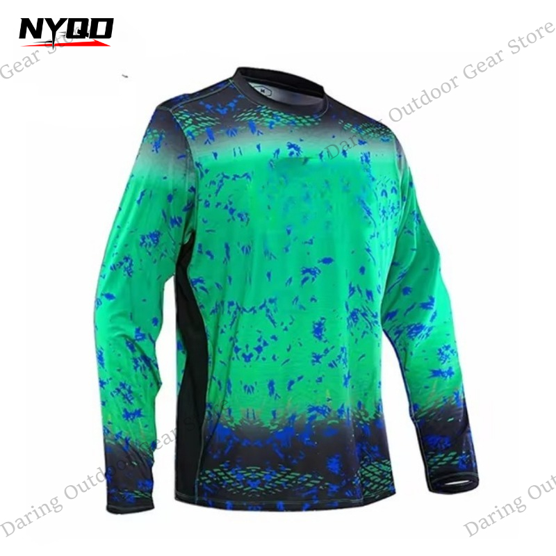 Men's Long Sleeve UPF 50+ Fish - Fishing Shirt Uv Protection บทวิจารณ์และราคา