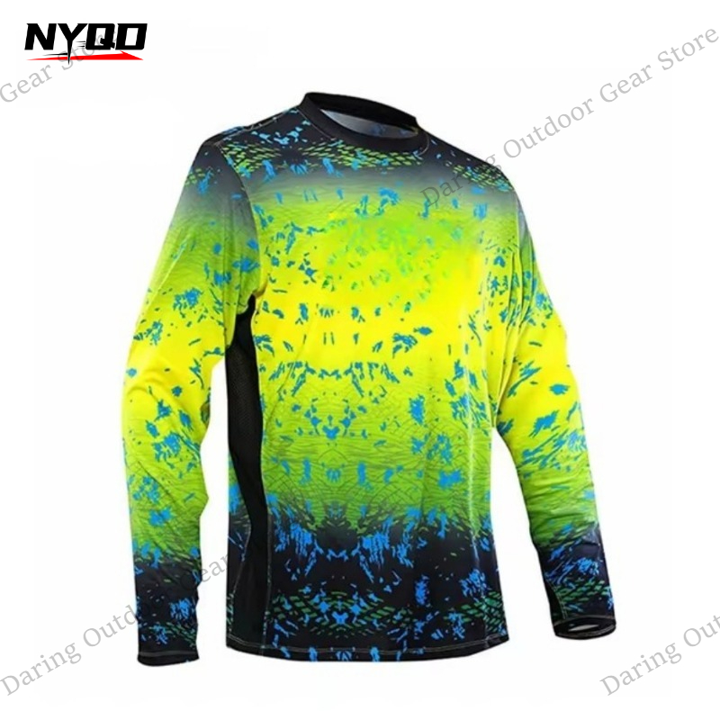 Men's Long Sleeve UPF 50+ Fish - Fishing Shirt Uv Protection บทวิจารณ์และราคา