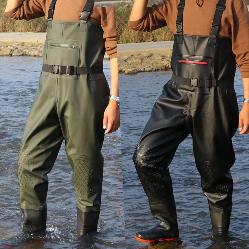 Useful PVC Fishing Suit Double - Fishing Pants Waterproof บทวิจารณ์และราคา