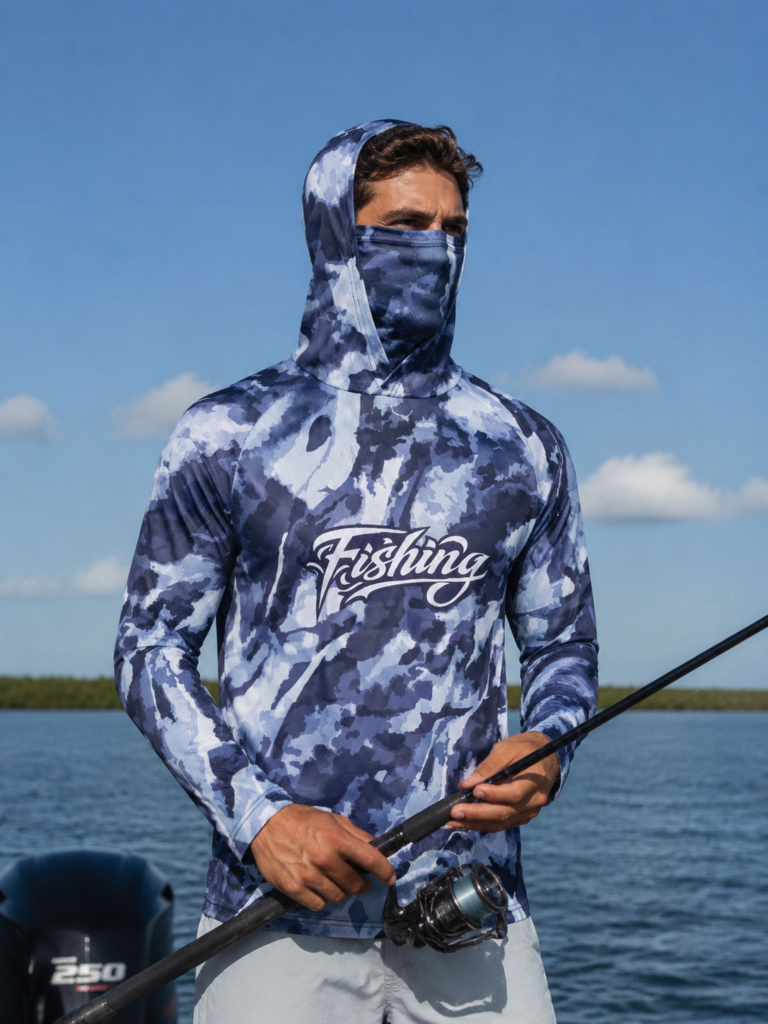 Fishing Shirt Hooded Men Fishi - Fishing Mask Sun Protection บทวิจารณ์และราคา