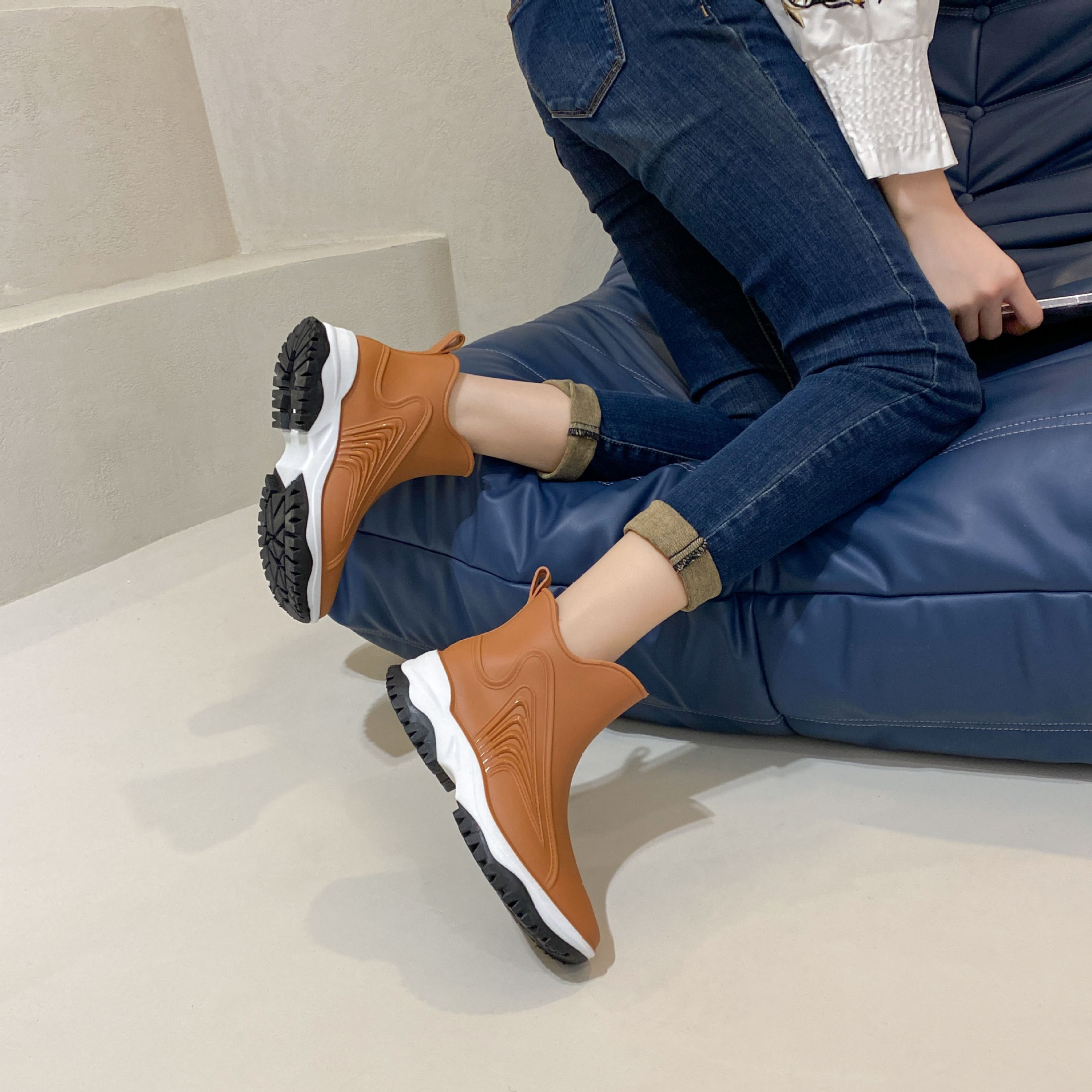 Women Rainboots Slip-on Waterp - Fishing Waders บทวิจารณ์และราคา