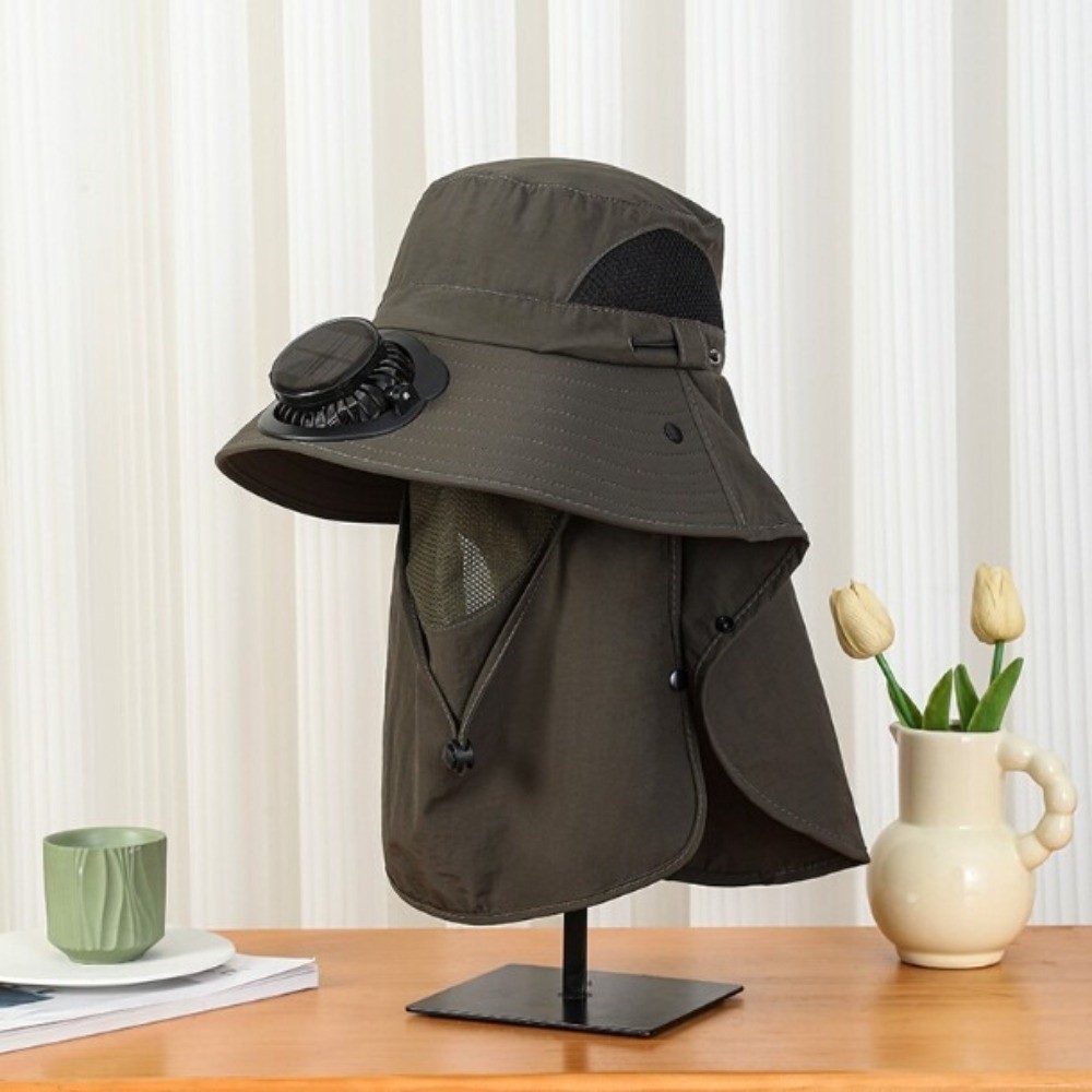 Portable Solar Rechargeable Fa - Fishing Hat บทวิจารณ์และราคา