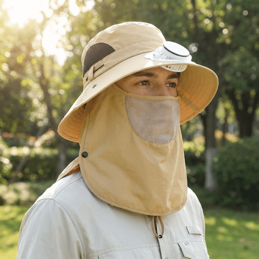 Portable Solar Rechargeable Fa - Fishing Hat บทวิจารณ์และราคา