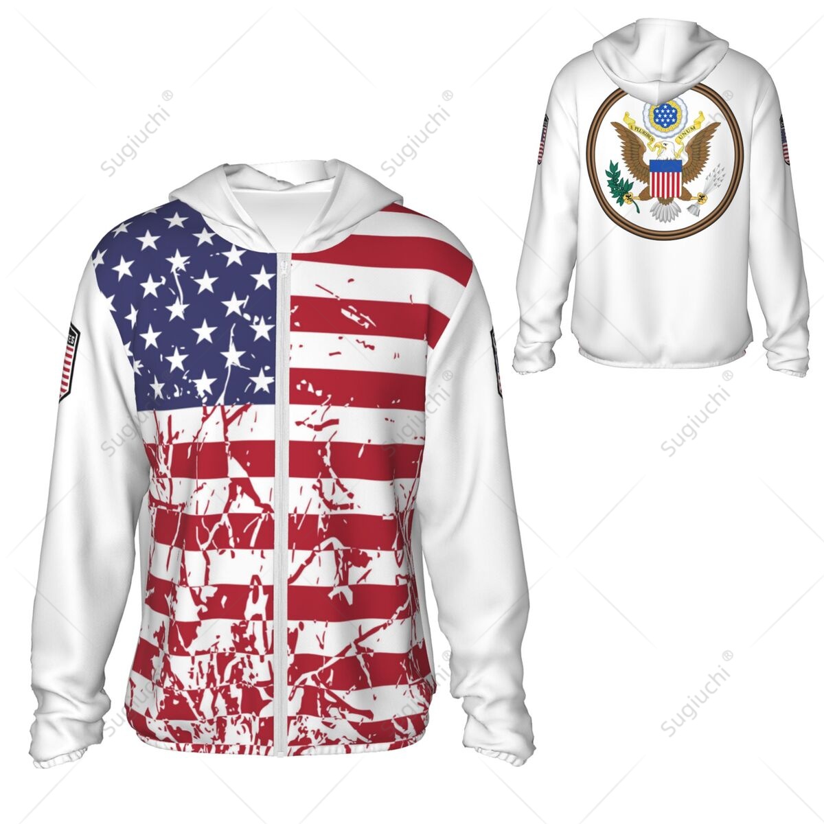 United States Flag Sun Protect - Fishing Hoodie บทวิจารณ์และราคา