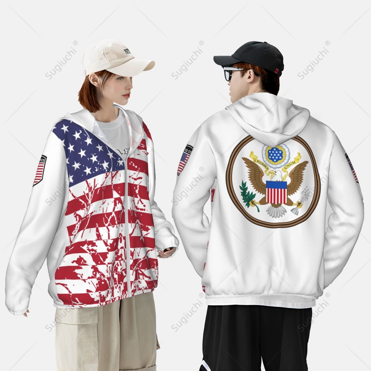 United States Flag Sun Protect - Fishing Hoodie บทวิจารณ์และราคา
