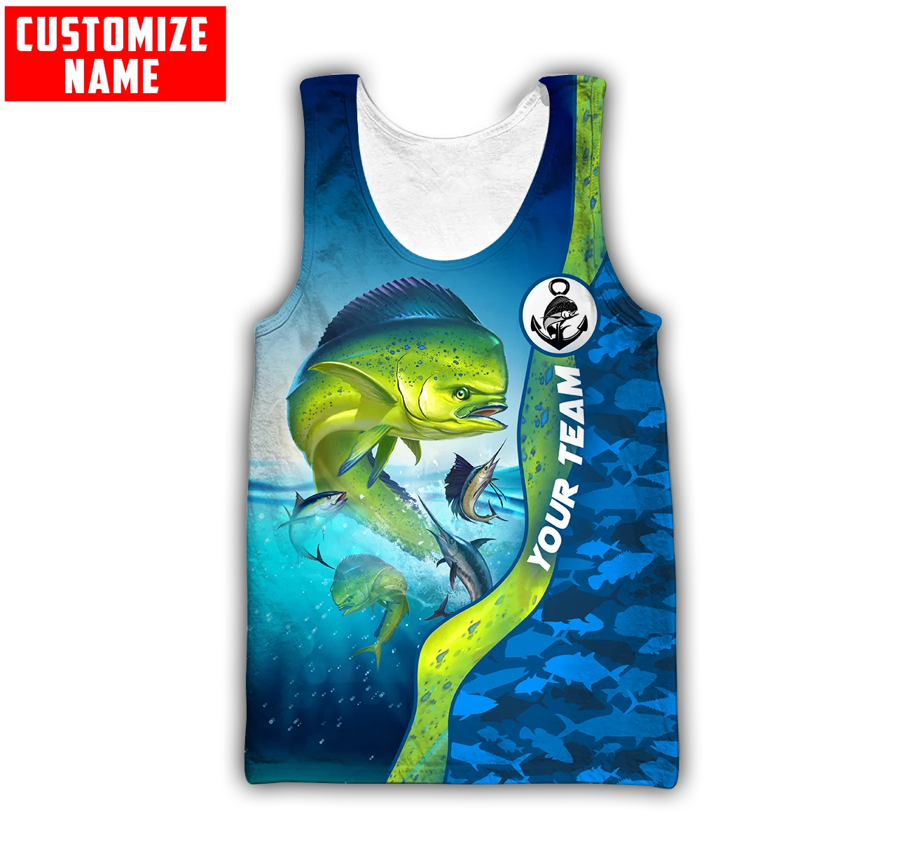 Custom name Mahi mahi fishing  - Fishing Vest บทวิจารณ์และราคา