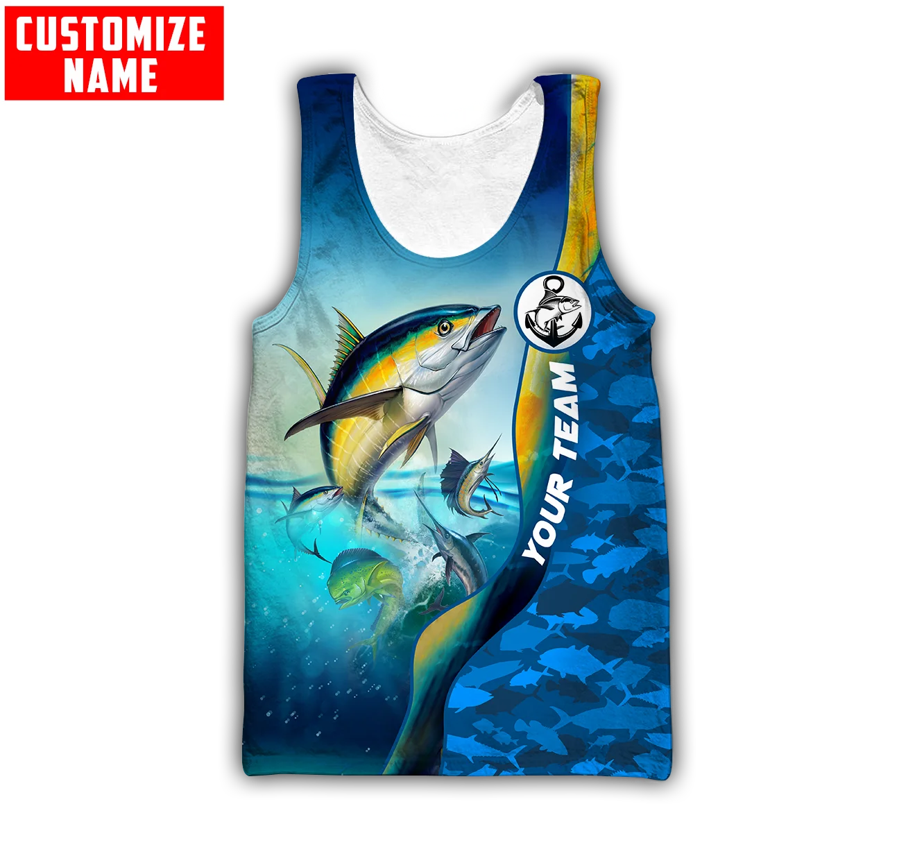 Custom name Mahi mahi fishing  - Fishing Vest บทวิจารณ์และราคา