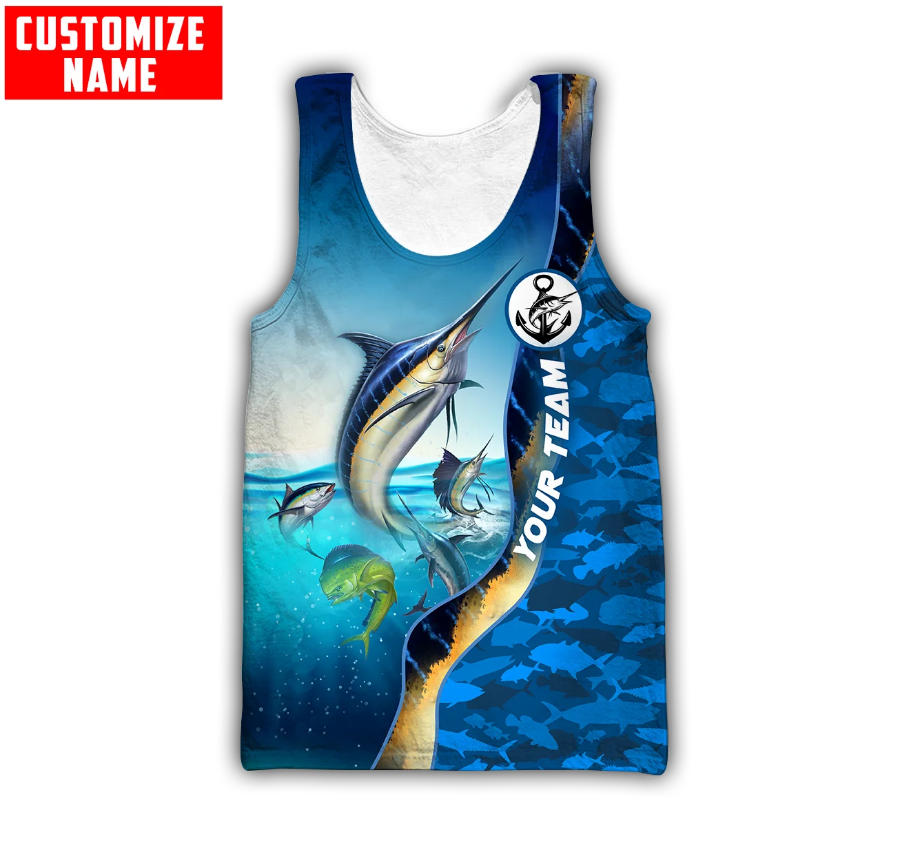 Custom name Mahi mahi fishing  - Fishing Vest บทวิจารณ์และราคา