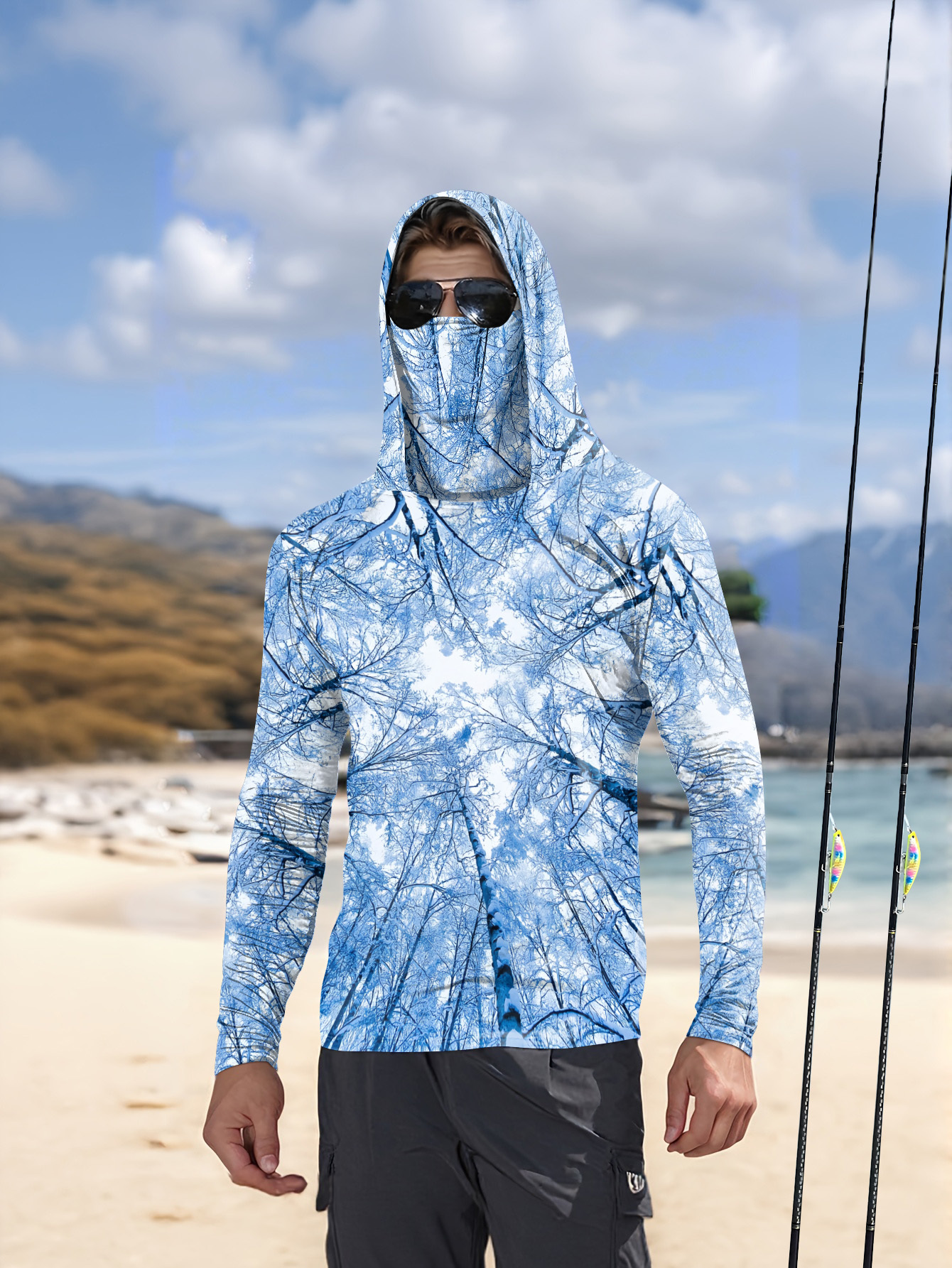 Fishing hooded sweatshirt men' - Fishing Hoodie บทวิจารณ์และราคา