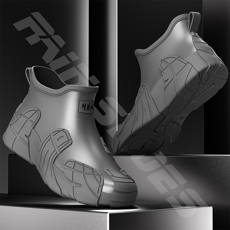 Men Short Outdoor Rubber Rain  - Fishing Boots บทวิจารณ์และราคา