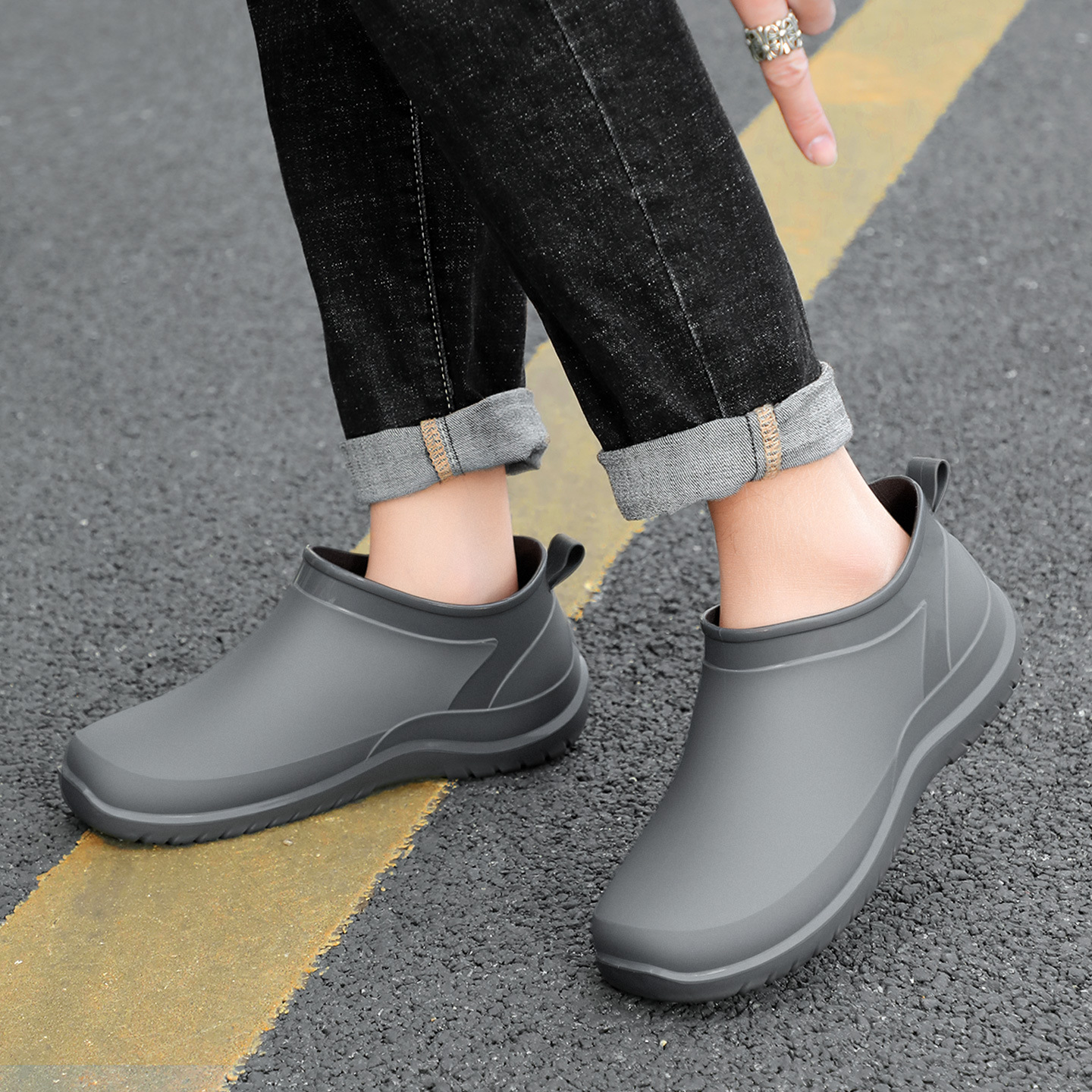 Rain boots Men's Waterproof Sh - Fishing Boots บทวิจารณ์และราคา